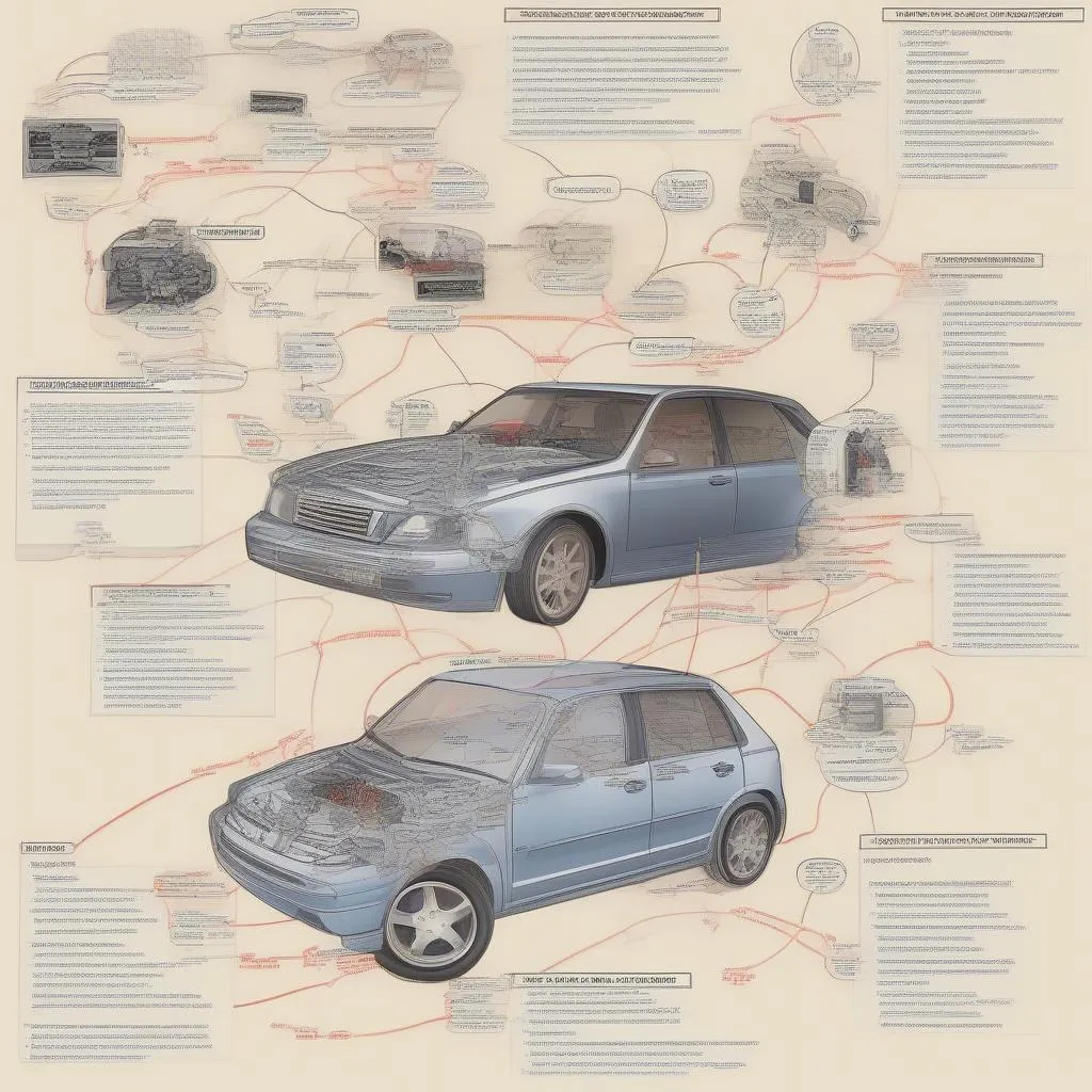 Carte mentale pour diagnostiquer un problème de démarrage sur une voiture