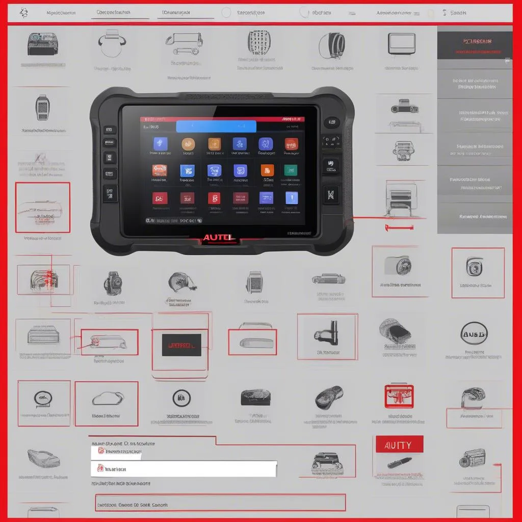 L'interface utilisateur de l'Autel Maxidas DS808, montrant les différentes options de diagnostic