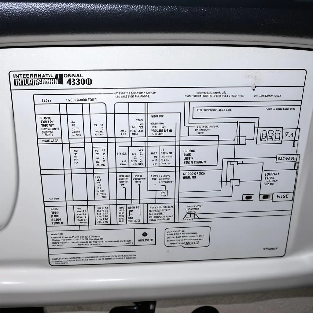 schéma de fusible international 4300