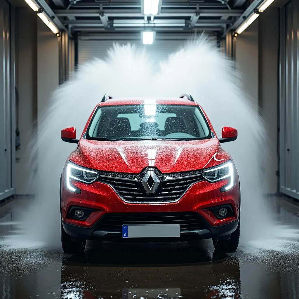 Lavage d'une Renault à Paris