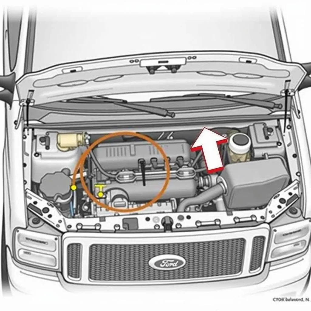 Emplacement du Capteur sur un Moteur 6.7 Powerstroke