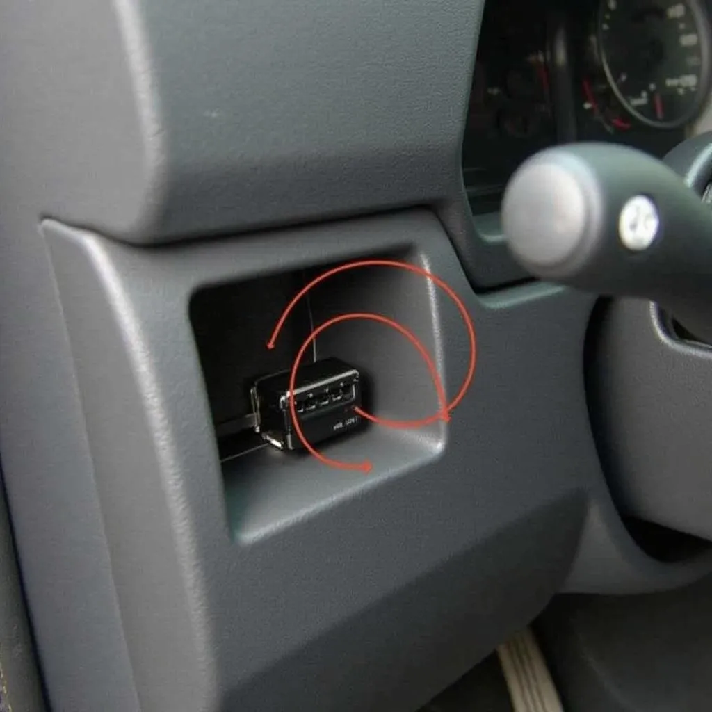 Localisation de la prise OBD2 Fiat Punto 2003