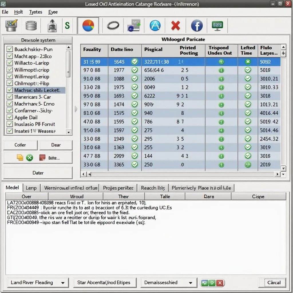 Interface utilisateur du logiciel OBD Land Rover