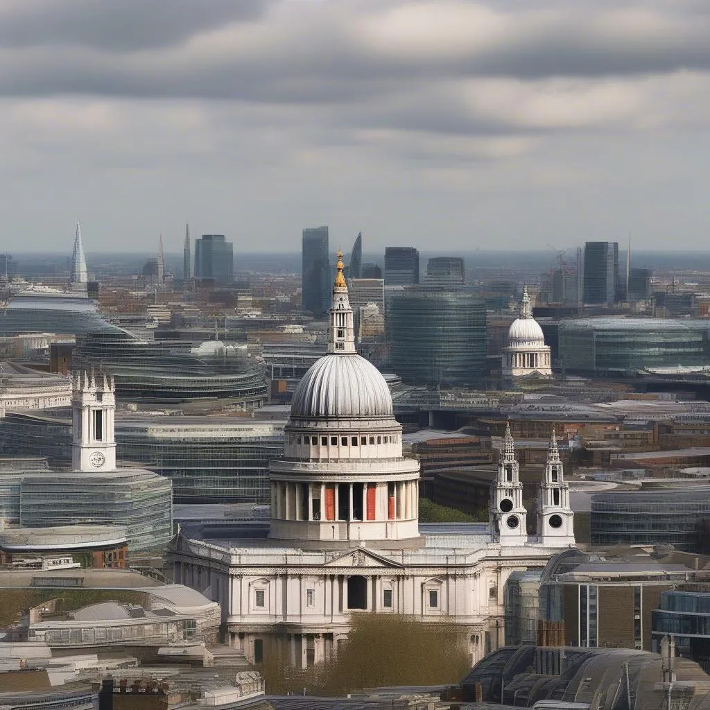 Londres Skyline Cathédrale Saint-Paul