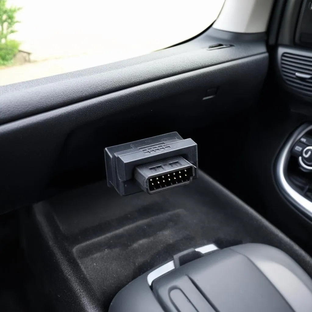 Emplacement de la prise OBD sur une Mazda 5