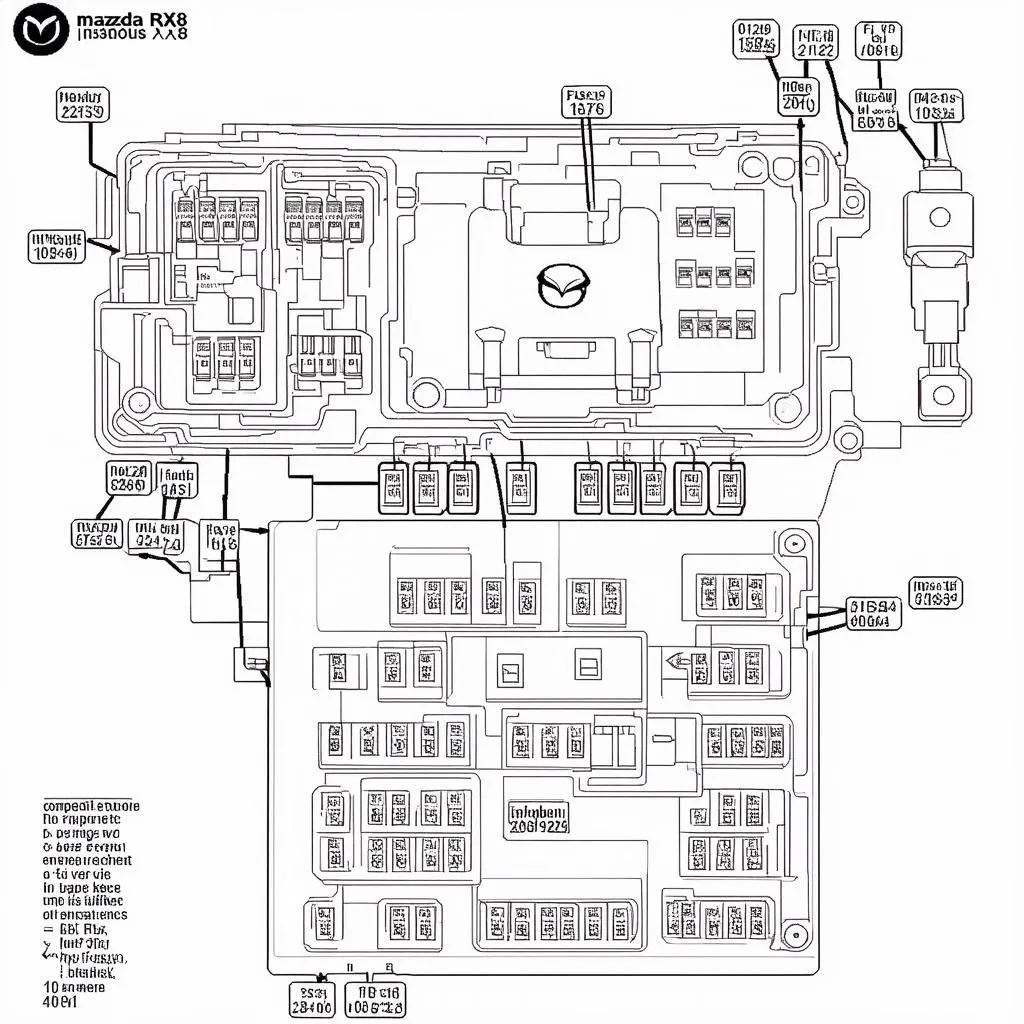 Diagramme des fusibles Mazda RX8