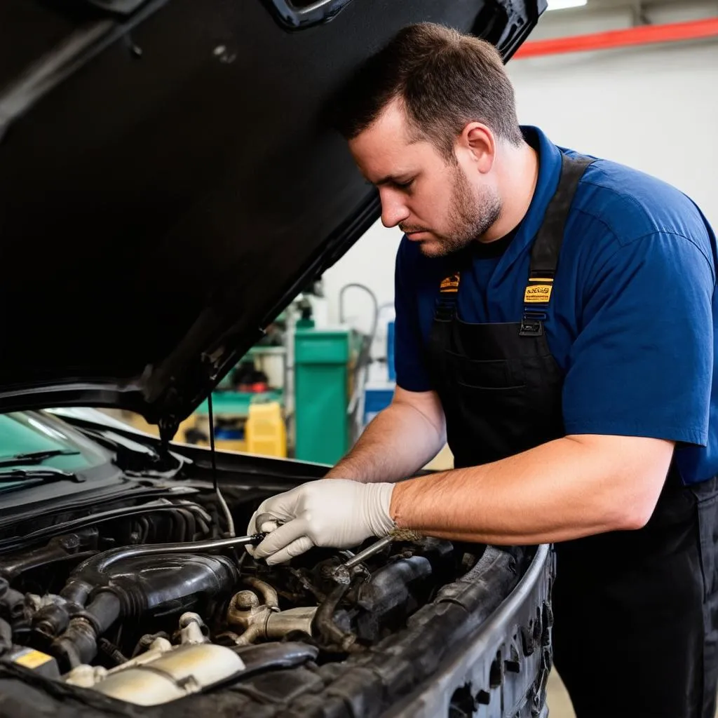 Mechanic working