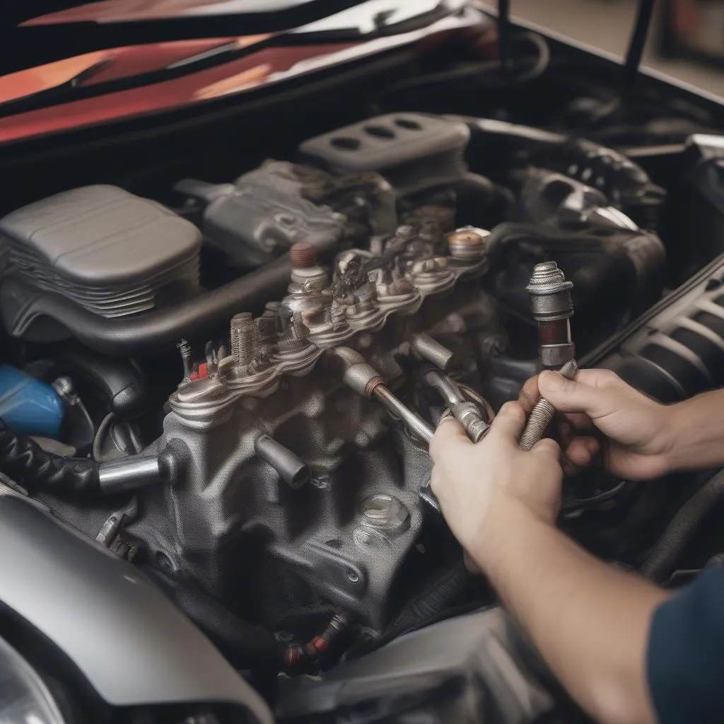 Car engine repair