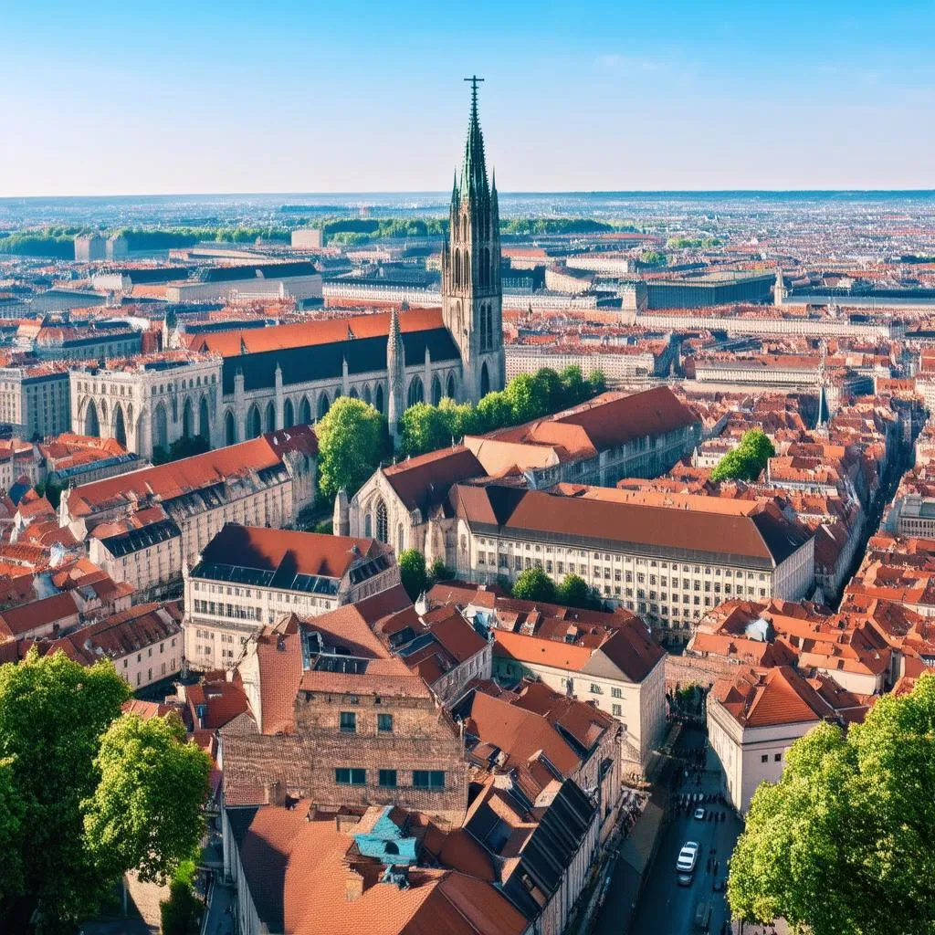 Vue panoramique de la ville de Metz