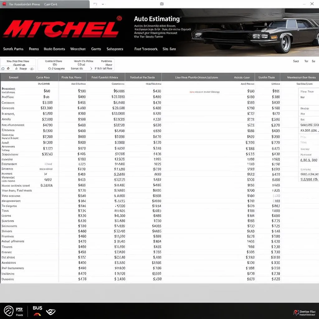 Logiciel d'estimation automobile Mitchell