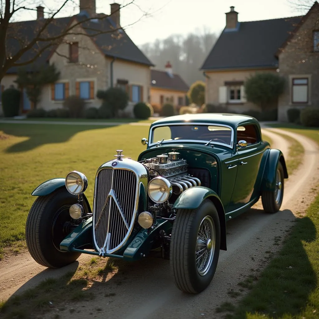 Moteur électrique d'une voiture ancienne à Saint Laurent des Autels