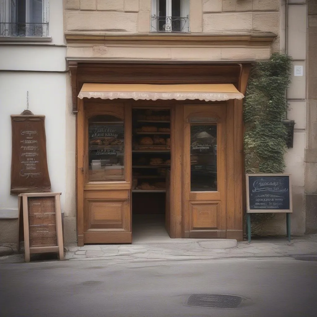 Bakery in a traditional french building