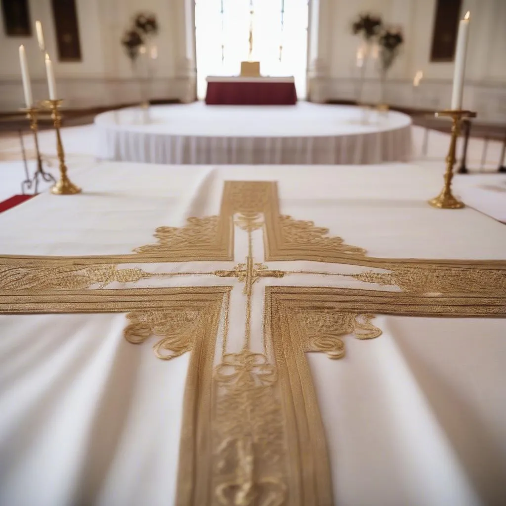 Nappe d'autel: symbole de pureté et de sainteté