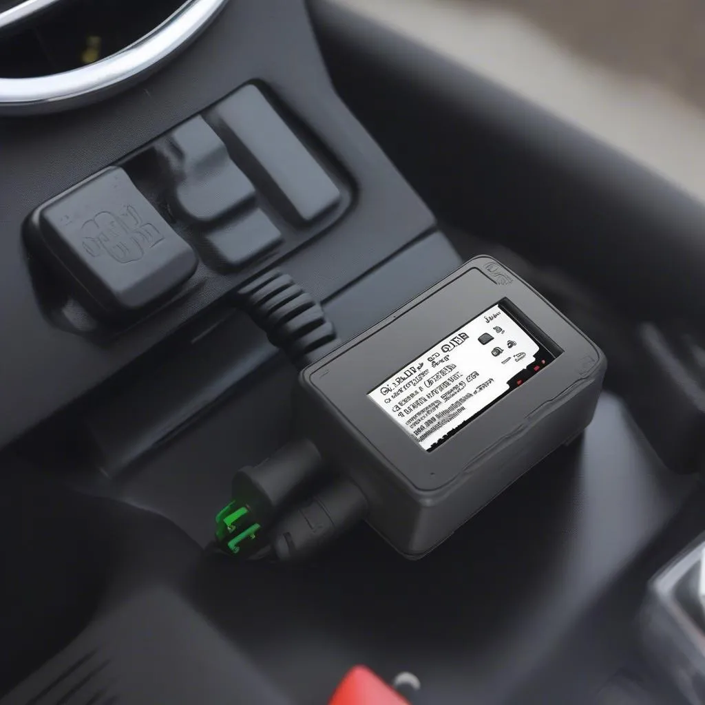 OBD Adapter branché sur le port OBD2