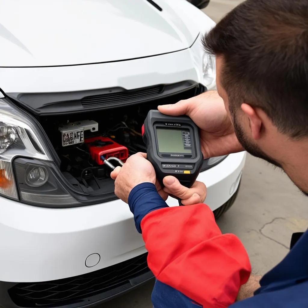 Un scanner OBD connecté à une voiture