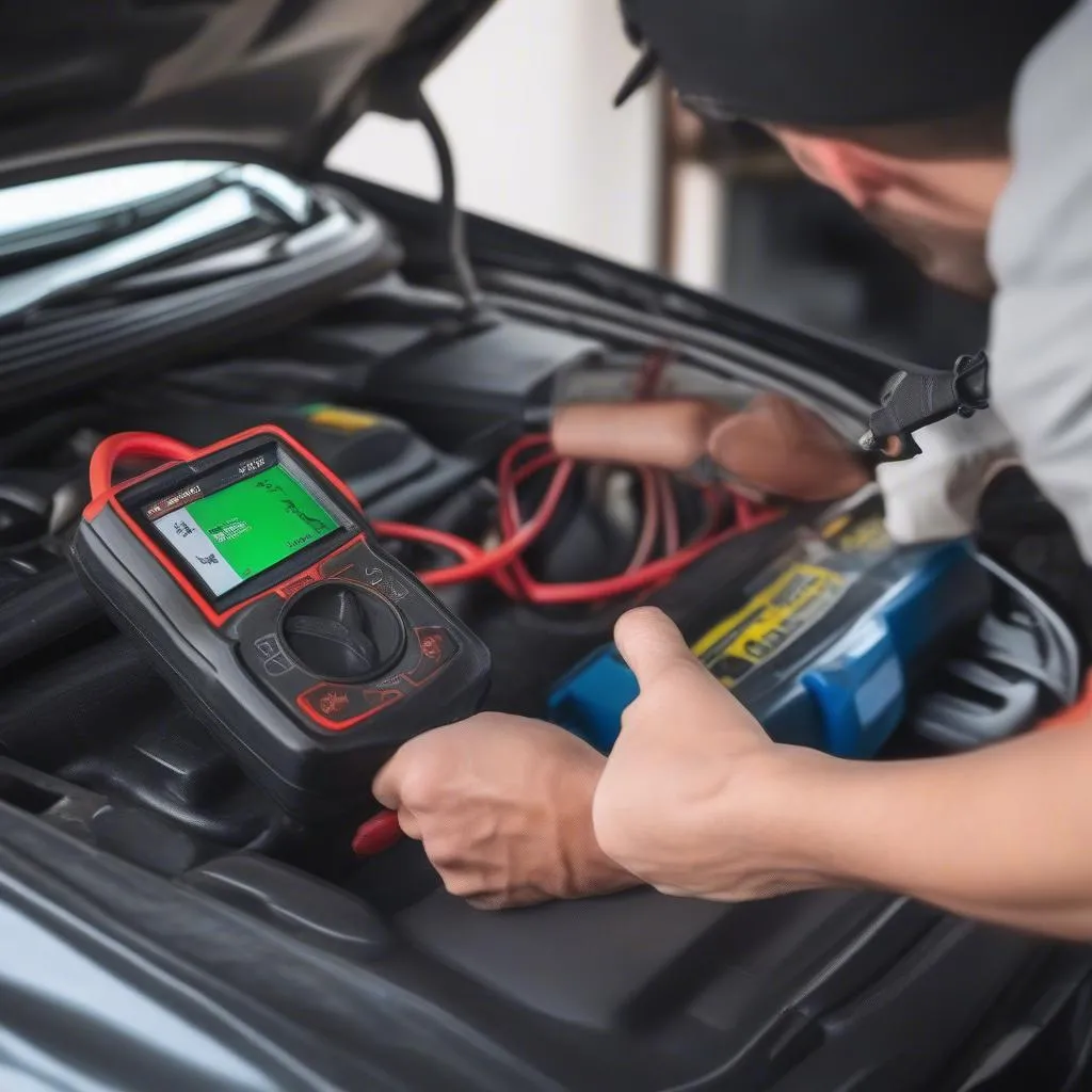 Car Diagnostic Tool in Use