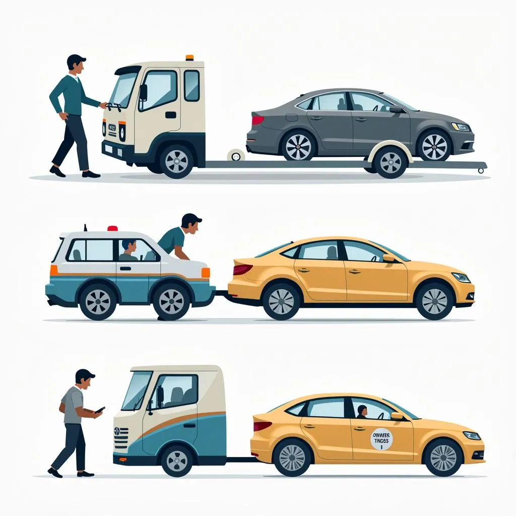 Différentes options pour le transport d'une voiture