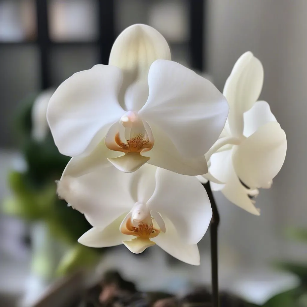 Orchidée après la floraison