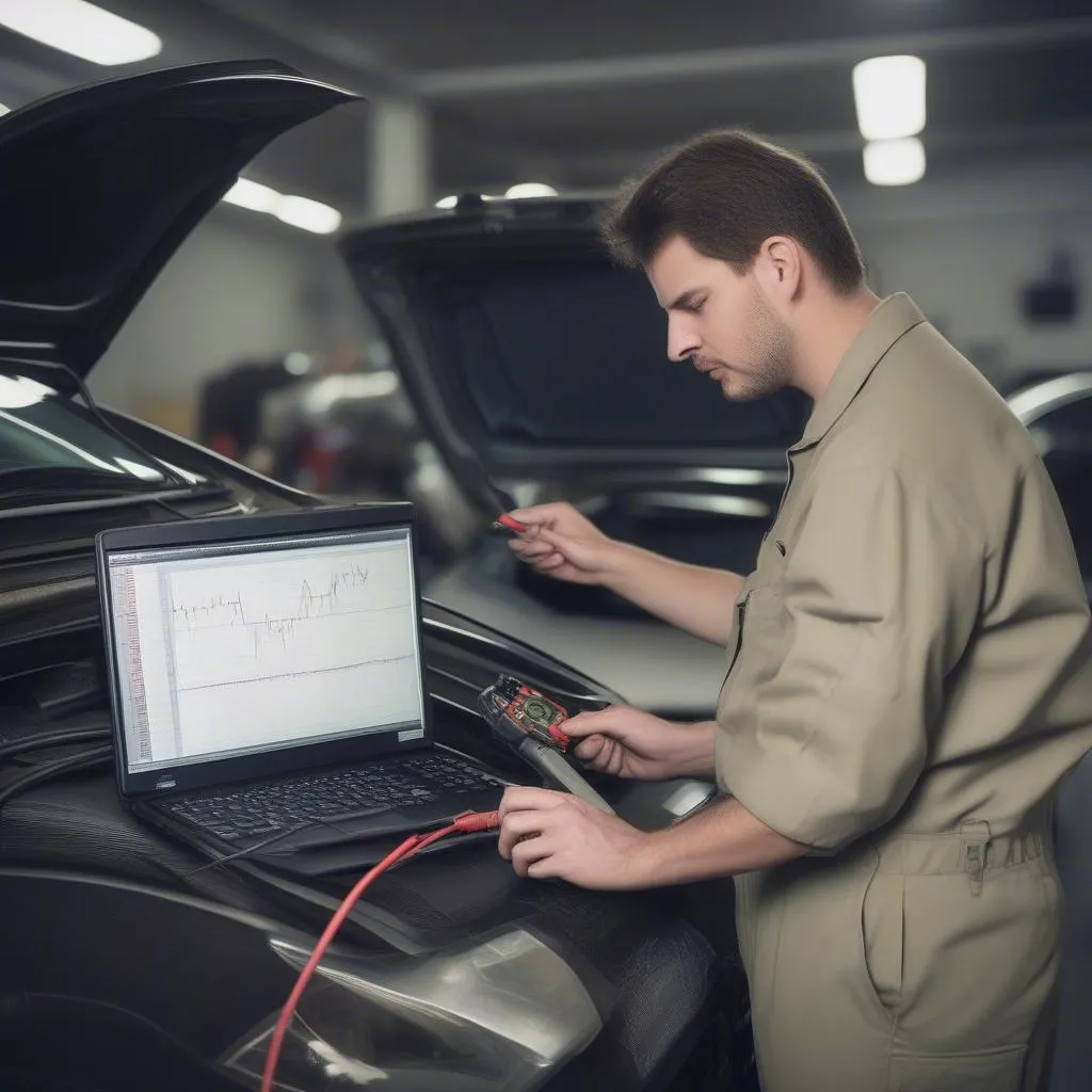 Oscillogramme de diagnostic automobile