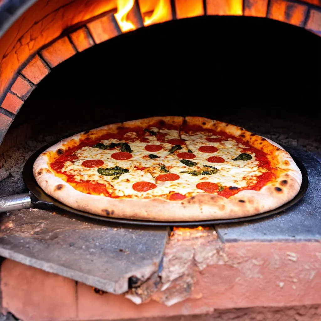 Pizza au feu de bois