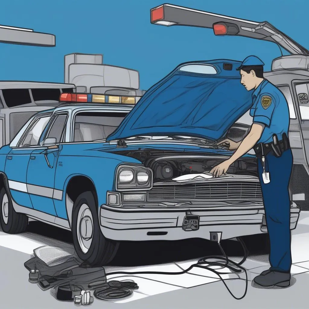 Police car inspection