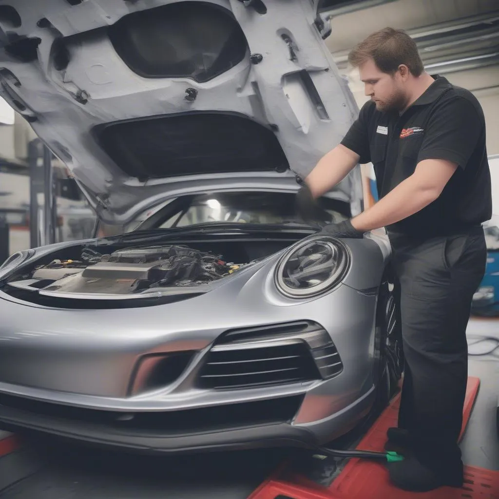 Utilisation d'un scanner OBD pour diagnostiquer une Porsche 991