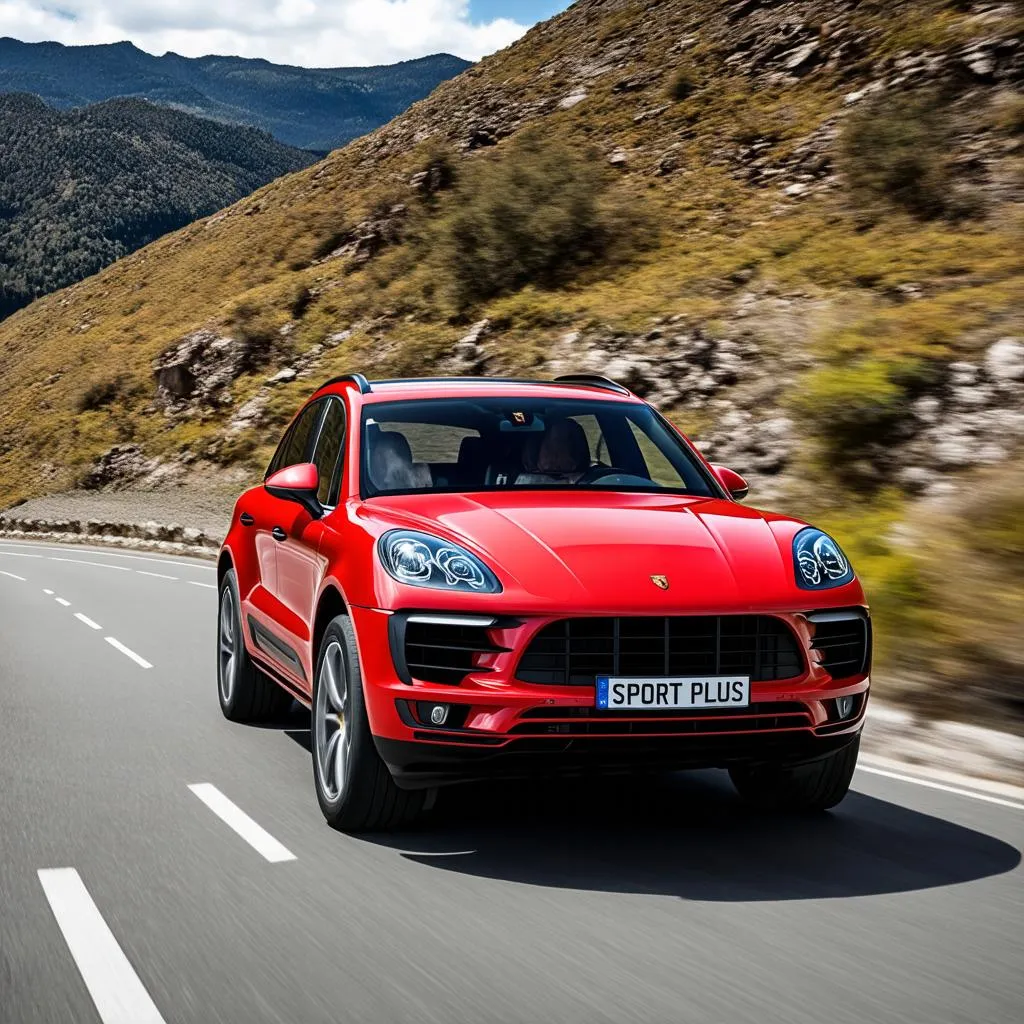 Porsche Macan Sport Plus on the road