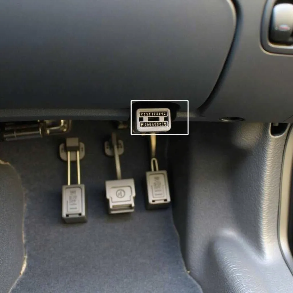 Emplacement du port OBD sur une Volkswagen Golf City III