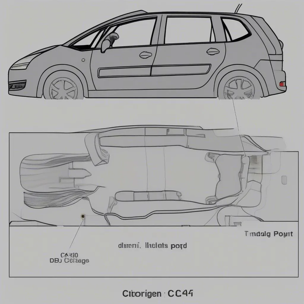 Emplacement prise OBD Citroën C4 Picasso 2008