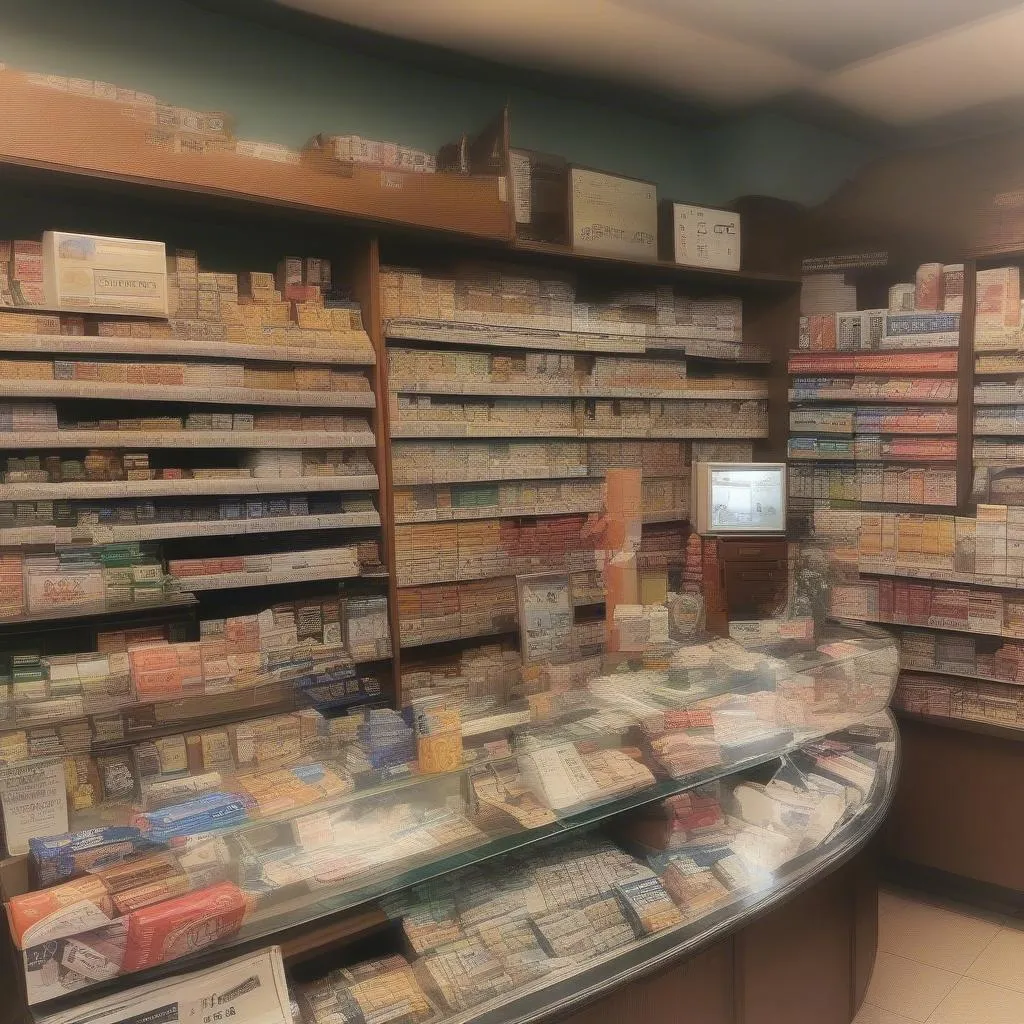 Produits vendus dans un bureau de tabac