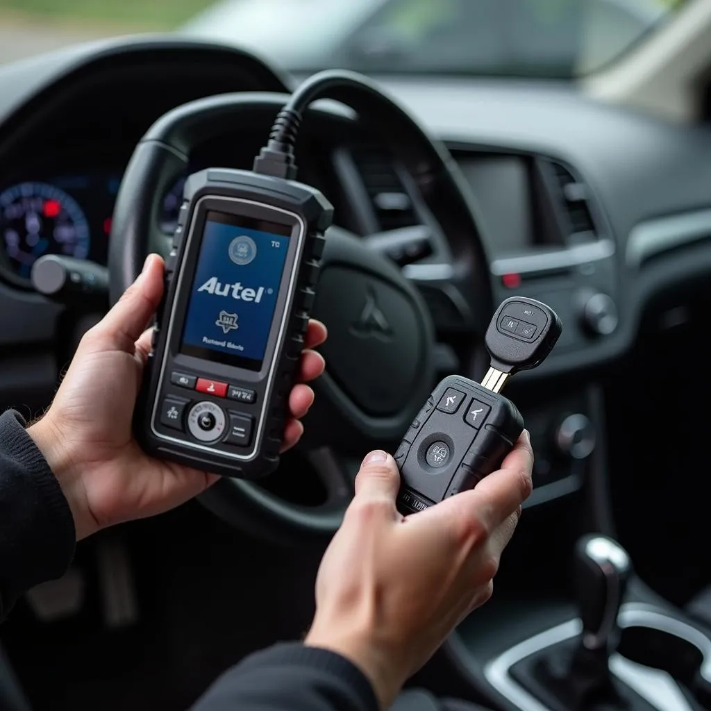 Programmation de clé Autel sur une voiture