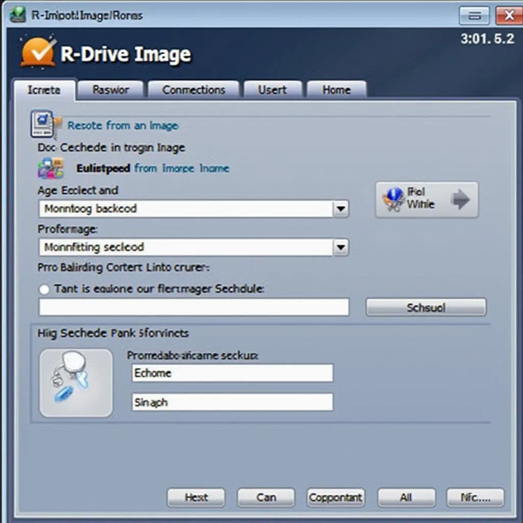 Interface Logicielle R-Drive Image