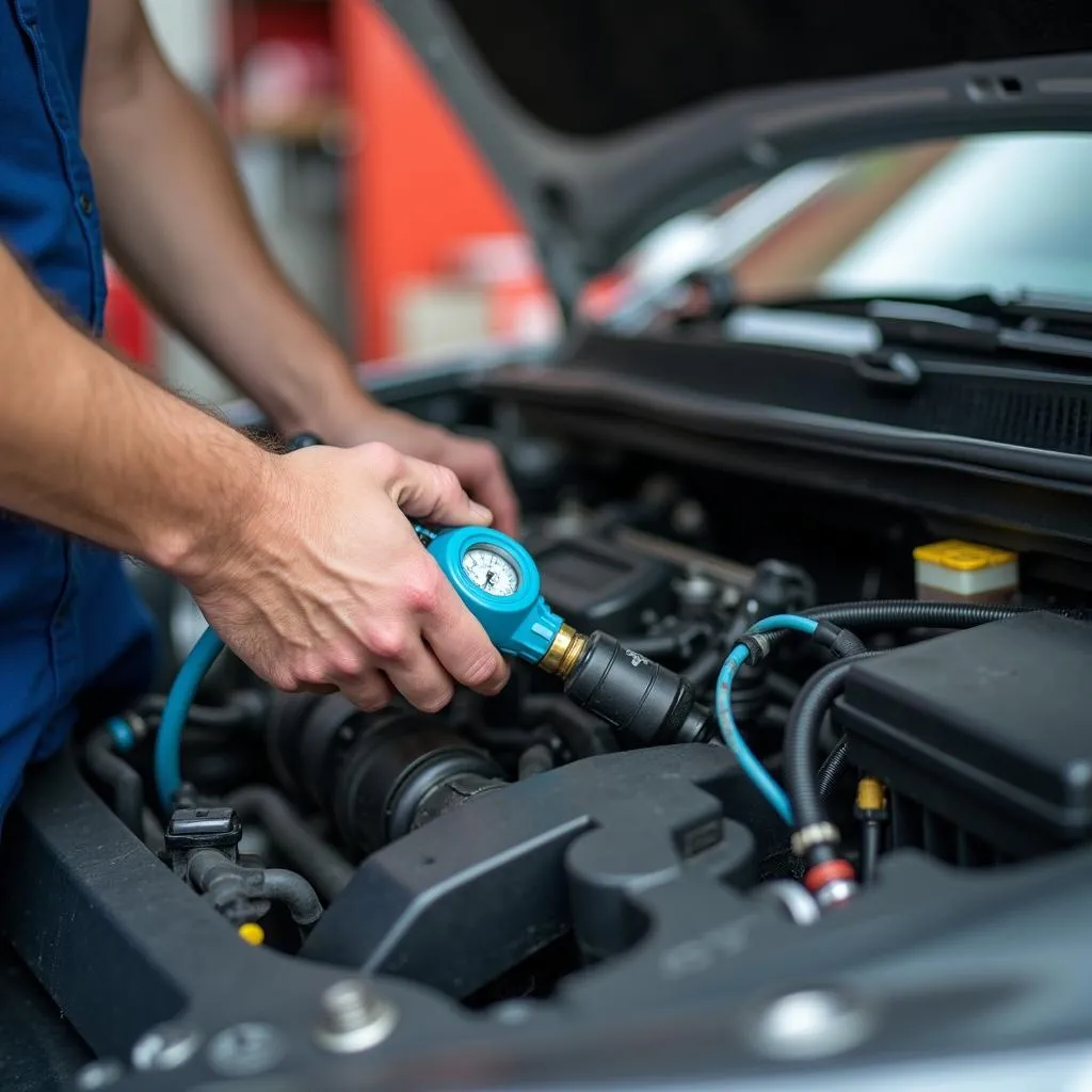 Recharge de fluide frigorigène dans un garage