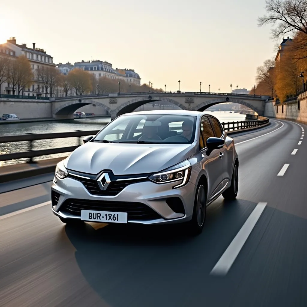 Renault Clio et la sécurité routière sur les quais de Seine