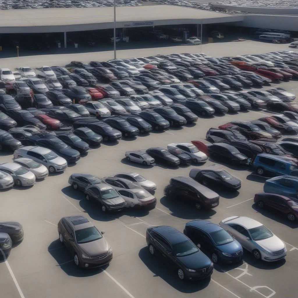 Rental Car Lot at SFO Airport