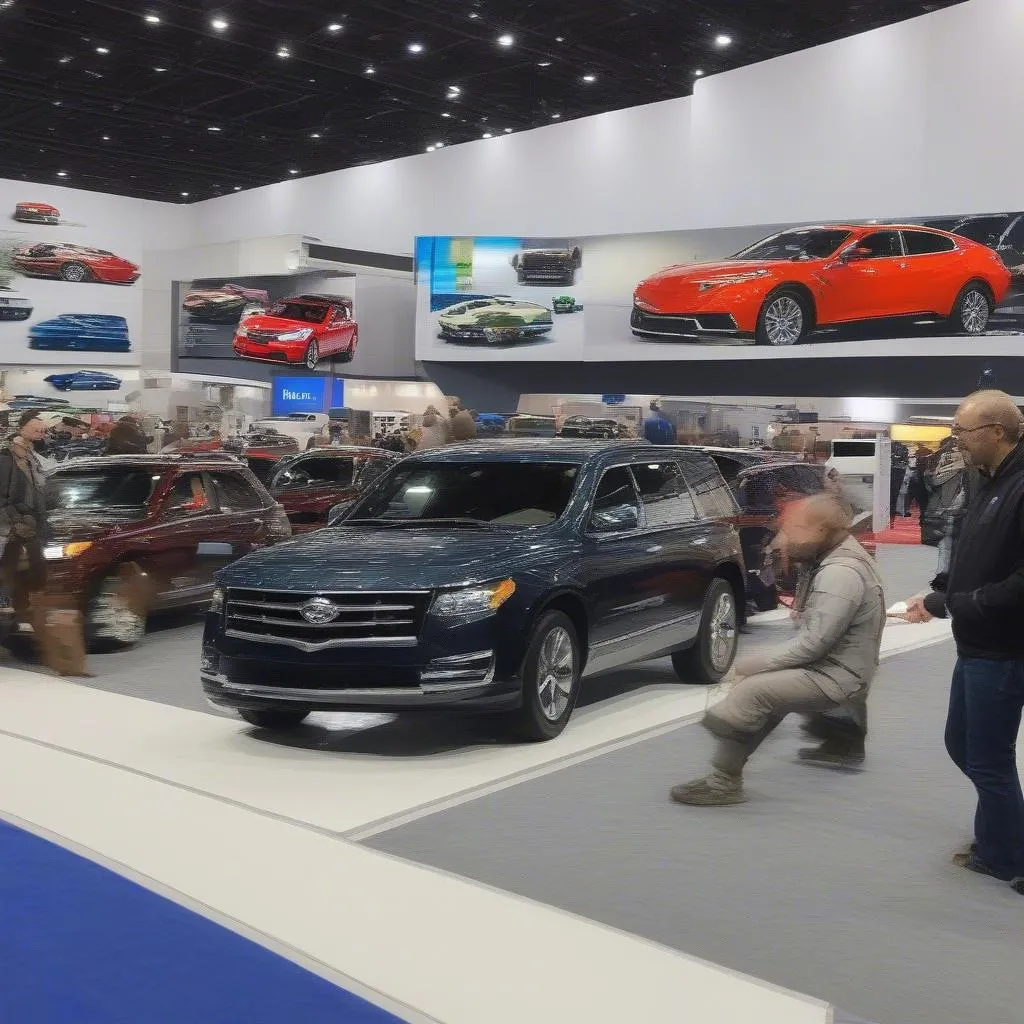 Comparer des modèles de voitures au Salon de l'automobile de Philadelphie