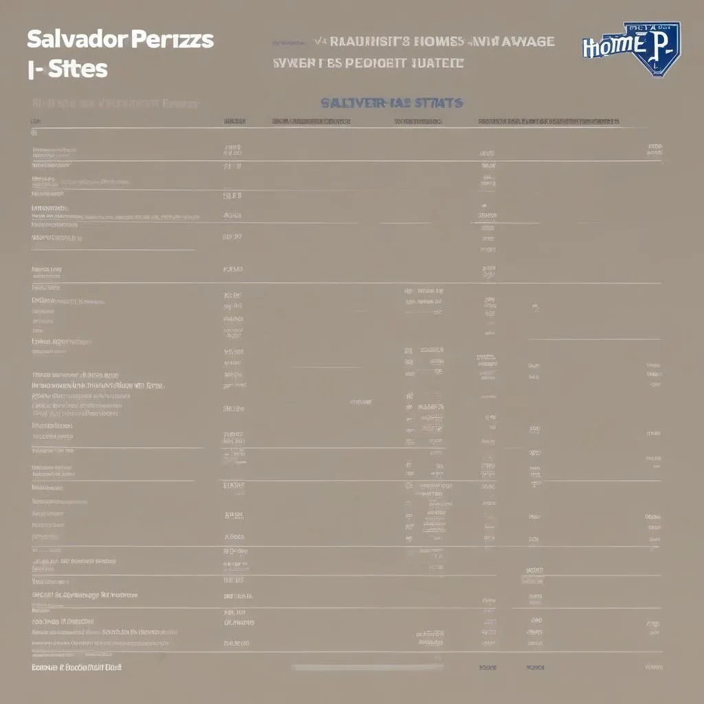 Statistiques de carrière de Salvador Perez, montrant son nombre impressionnant de home runs, de points produits (RBI) et de moyenne au bâton.