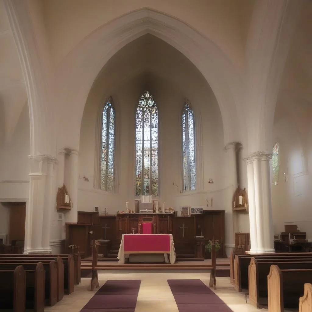 Sanctuaire dans une église anglaise