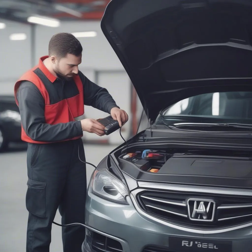 Diagnostic de voiture avec un scanner Autel