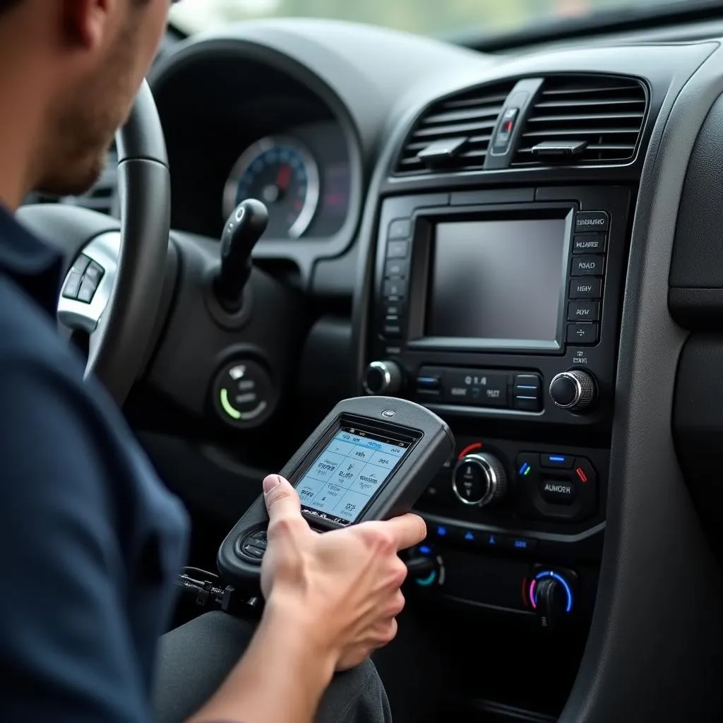 Scanner OBD2 connecté à une Ford Explorer