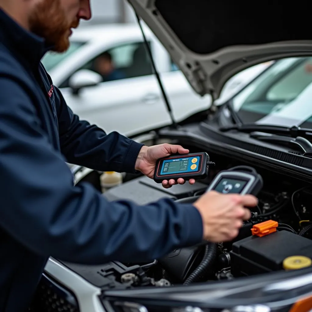 Scanner de concessionnaire pour vendre une voiture