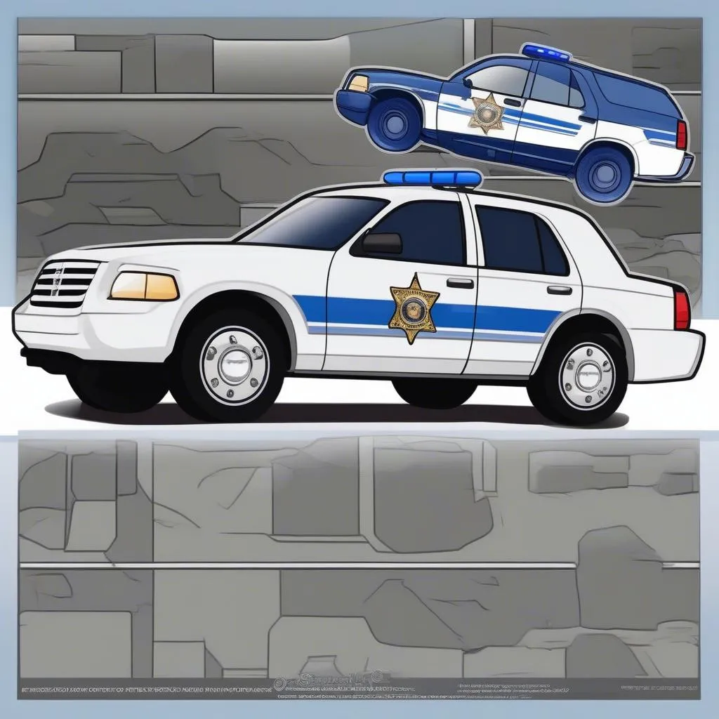 Image clipart d'un Sheriff SUV, une voiture de police américaine, pour illustrer un article de blog sur les véhicules tout-terrain