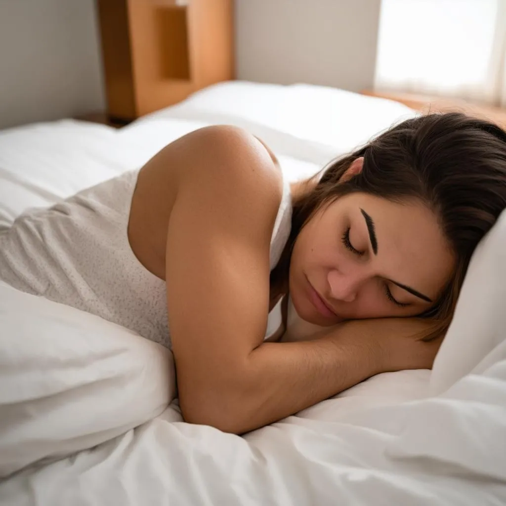 Une femme dormant paisiblement