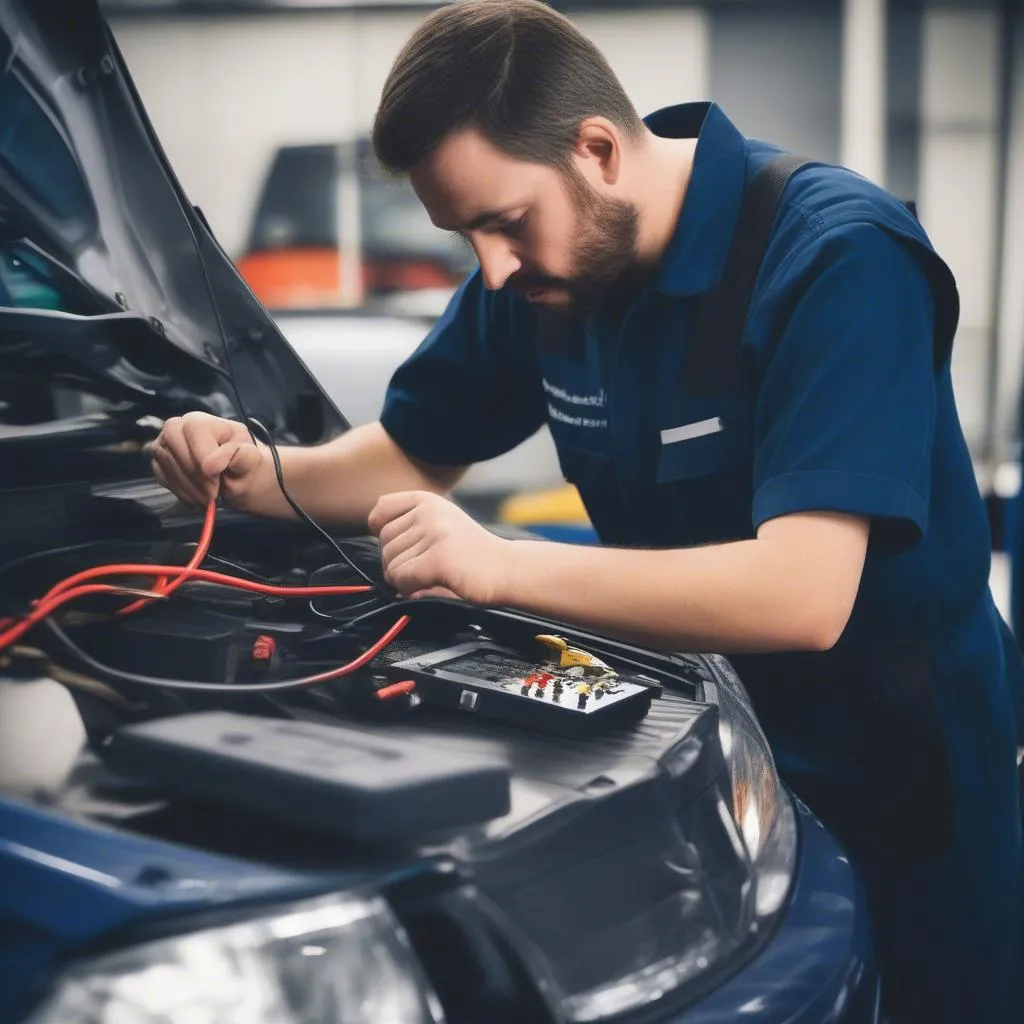 Technicien spécialisé dans les diagnostics de véhicules européens