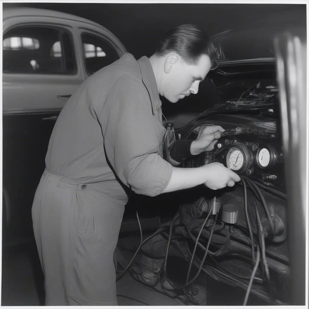 Diagnostic d'un système électrique de voiture des années 40