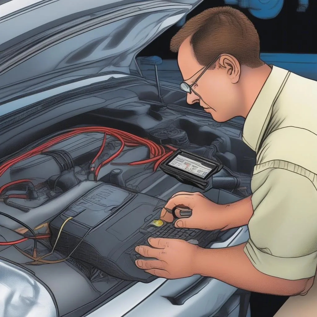 Diagnostic de panne automobile: Outil de diagnostic pour identifier les codes d'erreur, analyser les données du moteur et déterminer la pièce défectueuse.