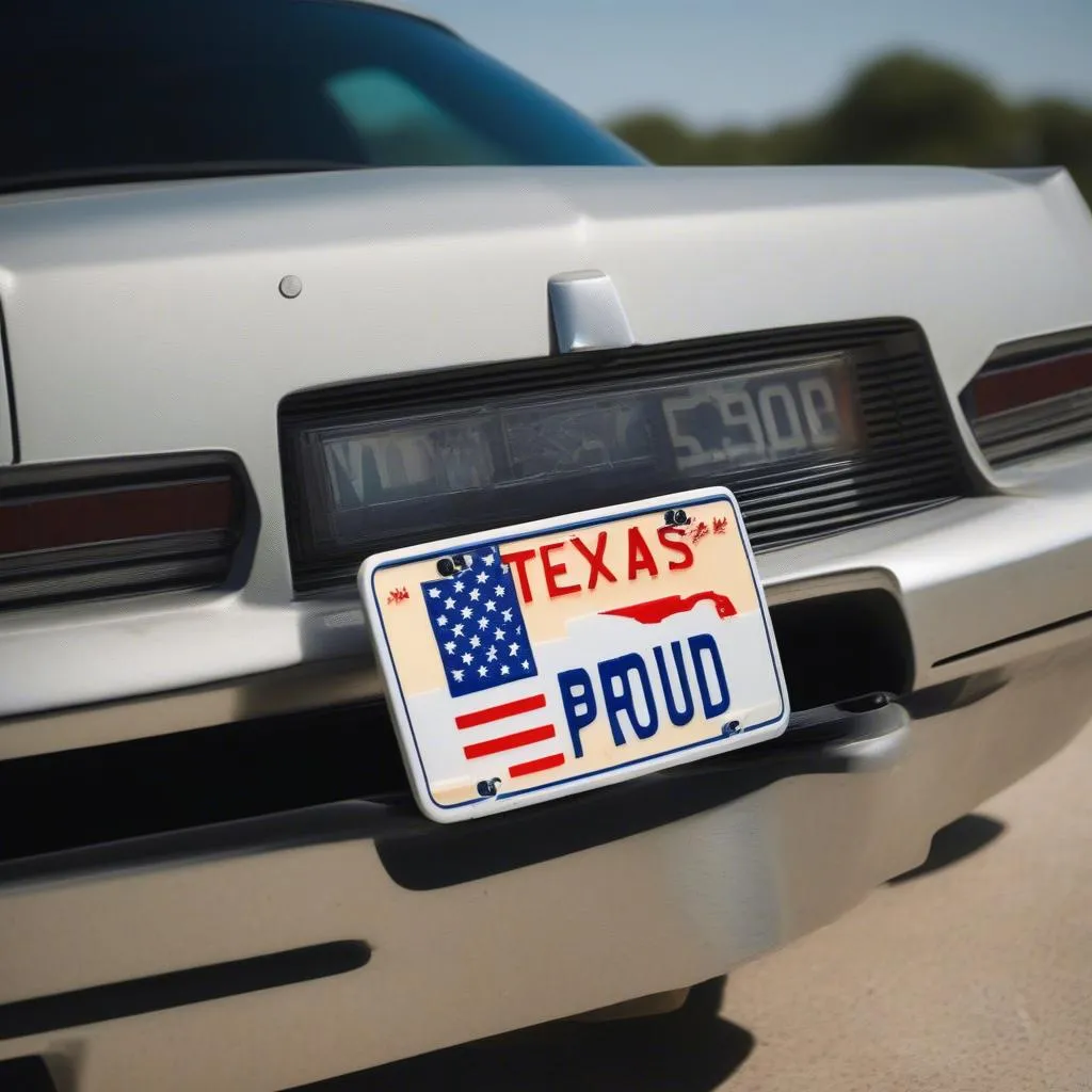 Custom Texas license plate