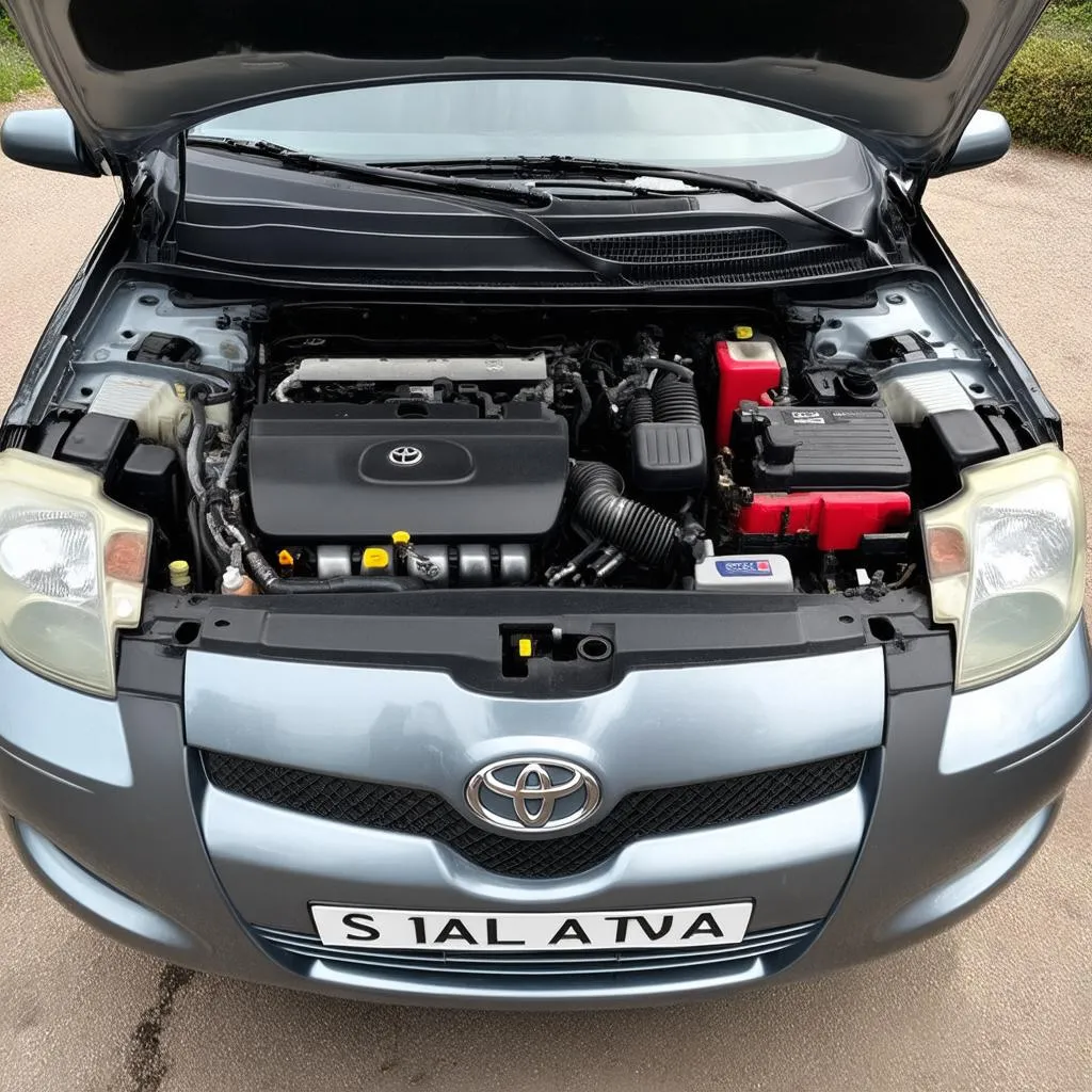 Toyota Yaris 2005 engine compartment