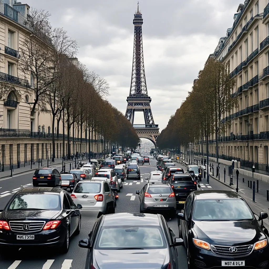 Embouteillage à Paris