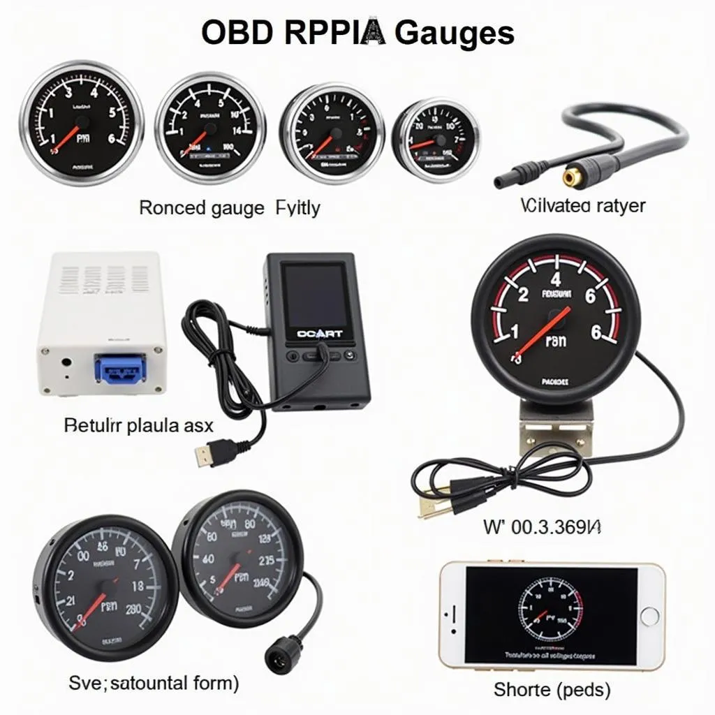 Différents types de OBD RPM Gauges